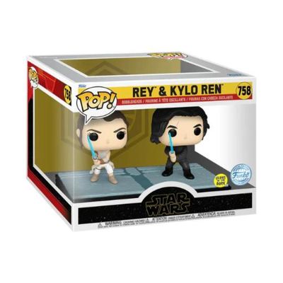 Funko Pop Star Wars 758 Rey & Kylo Ren Glows Exclusive