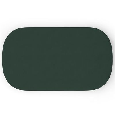 Puff Decorativo Orgânico Para Living Quarto 100cm Doha W01 Suede Verde Musgo - Lyam Decor