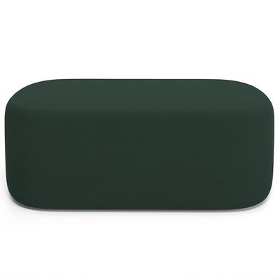 Puff Decorativo Orgânico Para Living Quarto 100cm Doha W01 Suede Verde Musgo - Lyam Decor