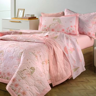 Edredom Infantil Casal 200 Fios Karsten 100%  Algodão Lily Casal / Rosa