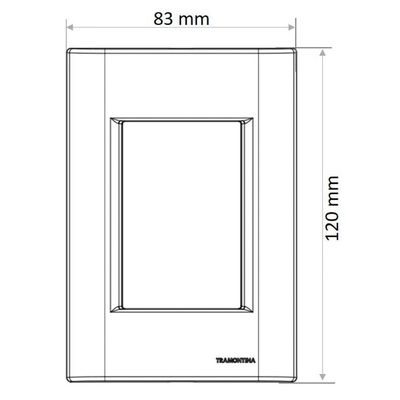 Conjunto 4x2 Com 1 Tomada 2p+t 10 A 250 V Tramontina Giz Branco Tramontina