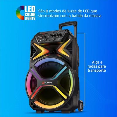 Caixa Amplificada Mondial 550W RMS CM-550-L Preto Bivolt