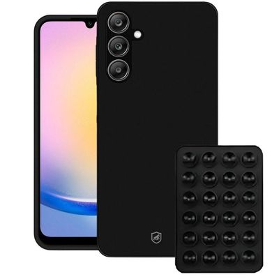 Kit Capa Silicon Veloz Para Galaxy A25 5g + Ventosa - Preta