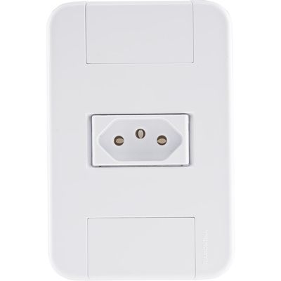 Conjunto 4x2 com 1 Tomada 2P+T 20 A 250 V Tramontina Tablet Branco