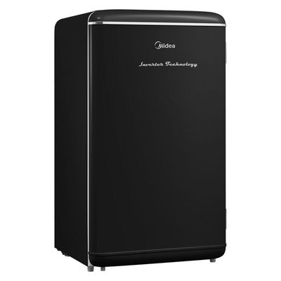 Frigobar Retrô Preto 93L Inverter Bivolt Midea MDRD142RTD303 Bivolt