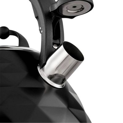 Chaleira De Inox Com Apito Brinox 3 L Black Diamond Com Indução Preto Fosco Preto
