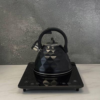 Chaleira De Inox Com Apito Brinox 3 L Black Diamond Com Indução Preto Fosco Preto
