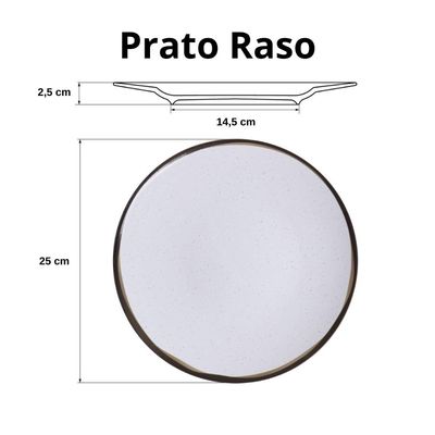 Prato Raso em Porcelana Decorada Canyon 25 cm Tramontina