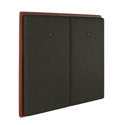 Cabeceira Estofada Solteiro 90 Cm Coral Veludo Marrom