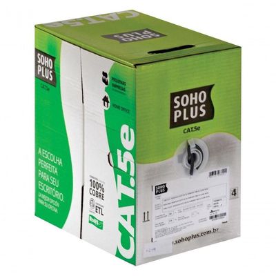 Cabo Lan U-utp Cat.5e 24 Awg 4 Pares Cmx Caixa C- 305 Metros