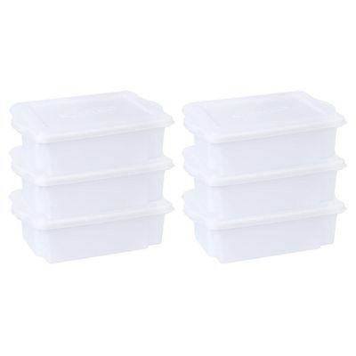 Kit 6 Caixas Para Cozinha Empilháveis 10l Branco