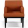 Poltrona Decorativa Para Sala De Estar Base Preto Beatriz W01 Tecido Terracota - Lyam Decor