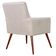 Kit 02 Poltronas Decorativas Para Sala de Estar e Recepção Maria W01 Pés Palito Suede Bege - Lyam Decor