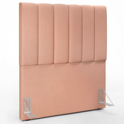 Kit Cabeceira Cama Box Solteiro 100cm Com Calçadeira Baú Dália W01 Linho Rosê - Lyam Decor