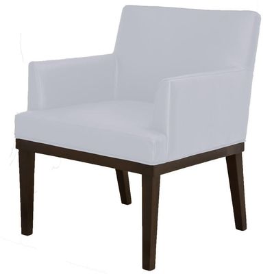 Kit 02 Poltronas Decorativas Para Sala de Estar e Recepção Beatriz W01 Corino Branco - Lyam Decor