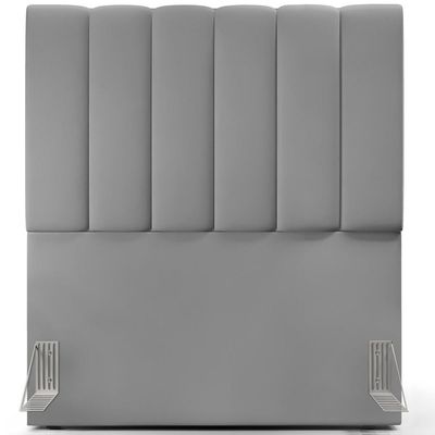 Cabeceira Cama Box Solteiro 100 cm Dália W01 Facto Cinza - Lyam Decor