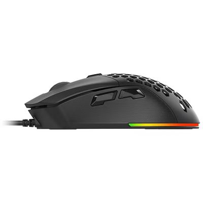 Mouse Gamer Skadi 12400 Dpi USB 7 Botões rgb Cover removível