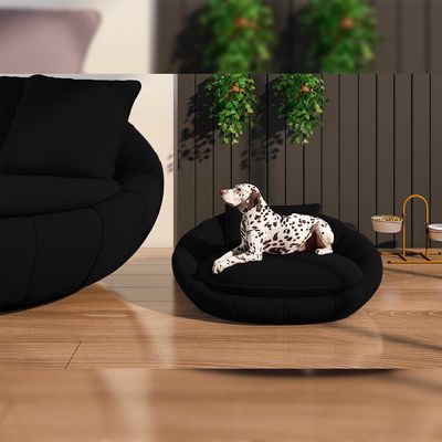 Poltrona Caminha para PET Afrodite Veludo Preto - Gran Belo