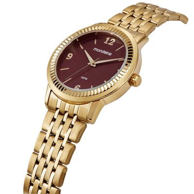 Relogio Mondaine Feminino Ref: 32919lpmvde2 Casual Dourado