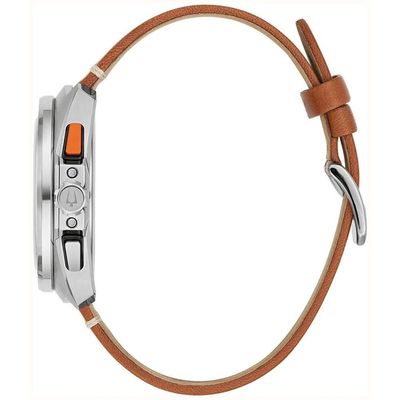 Relógio Bulova Masculino Ref: 98b427 Cronógrafo Prateado Racer