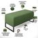 Kit 02 Puff Decorativo Para Sala De Estar Cléo W01 Base de Ferro 90cm Facto Verde Musgo - Lyam Decor