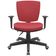 Kit 2 Cadeiras de Escritório Executiva Office Giratória Preto Baixa Flexi P03 Vinil Vermelho - Lyam