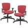 Kit 2 Cadeiras de Escritório Executiva Office Giratória Preto Baixa Flexi P03 Vinil Vermelho - Lyam