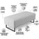 Kit 02 Puffs Decorativo Sala de Estar Bali W01 Base Ferro 120x50 cm Linho Cinza - Lyam Decor