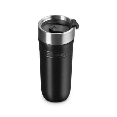 CANECA LE CREUSET TÉRMICA ON THE GO EM AÇO INOXIDÁVEL 350ML MATTE BLACK 41067190000001