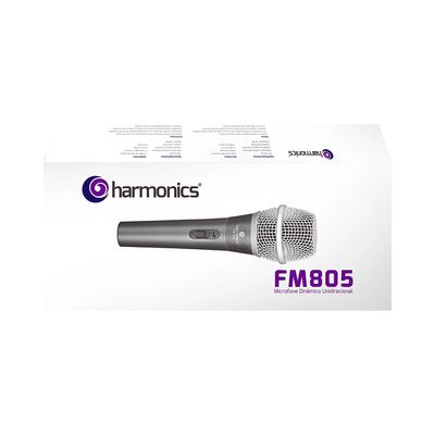 Microfone Harmonics FM-805 Dinâmico - AC3153
