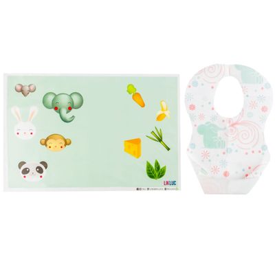 KIT DE MESA BABY EATS - 3 BABADORES 3 J. AMERICANOS - LIKLUC