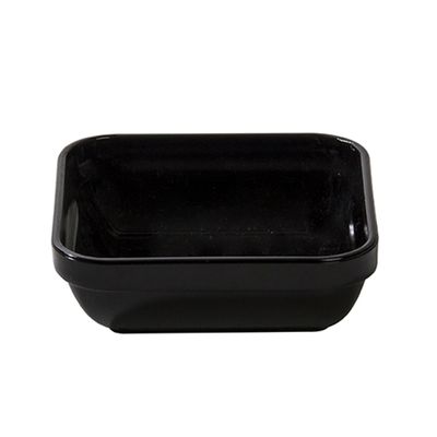 Travessa Cheff Quadrada 250ml Preta em Polipropileno