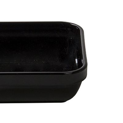 Travessa Cheff Quadrada 250ml Preta em Polipropileno