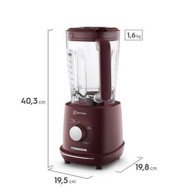 Liquidificador Electrolux 1000W 2.7L Efficient TriForce 5 Velocidades Vermelho (EBL1010) 220V