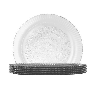 Prato Raso de Vidro Duralex Primavera 23cm 6 Unidades - Nadir 5731