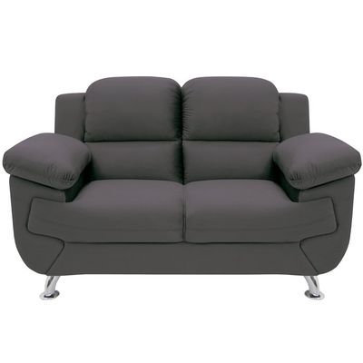 Sofá 1,52 Metros Linoforte Avalon 2 Lugares Veludo e Espuma D-33 Cinza