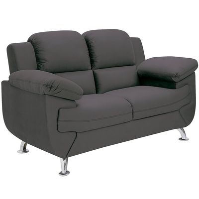 Sofá 1,52 Metros Linoforte Avalon 2 Lugares Veludo e Espuma D-33 Cinza