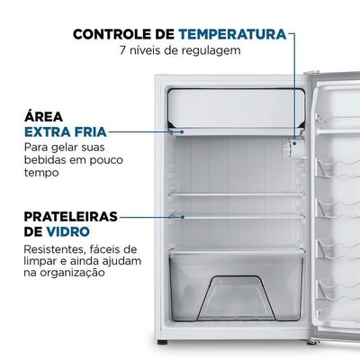 Frigobar Mondial 120L Porta Reversível Branco FGB-01-W120 220V