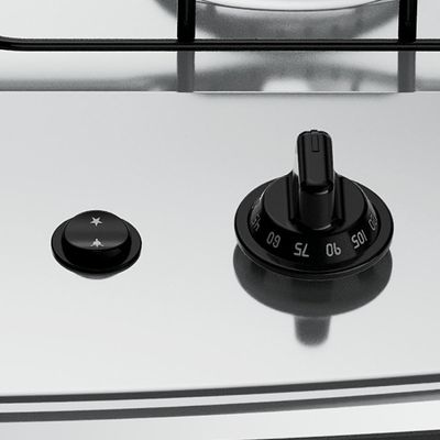 Fogão 5 Bocas Dako Supreme Mesa de Inox e Timer Bivolt - Preto