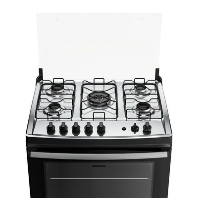 Fogão 5 Bocas Dako Supreme Mesa de Inox e Timer Bivolt - Preto