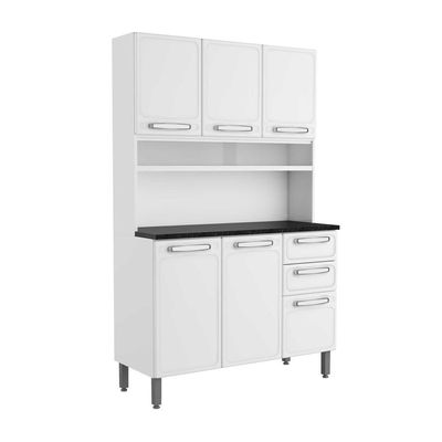 Cozinha Compacta Aço 6 Portas 2 Gav Bco Evidence Bertolini Branco