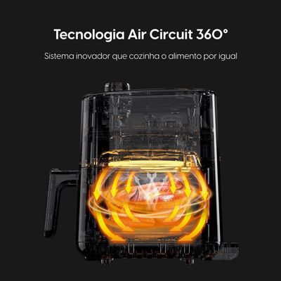 Fritadeira Air Fryer Facilita Fry 3,5 Litros 220V 1.400W Preta Grelha Removível