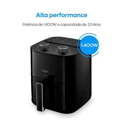 Fritadeira Air Fryer Facilita Fry 3,5 Litros 220V 1.400W Preta Grelha Removível