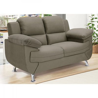 Sofá 1,52 Metros Linoforte Avalon 2 Lugares Veludo e Espuma D-33 Capuccino