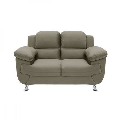Sofá 1,52 Metros Linoforte Avalon 2 Lugares Veludo e Espuma D-33 Capuccino