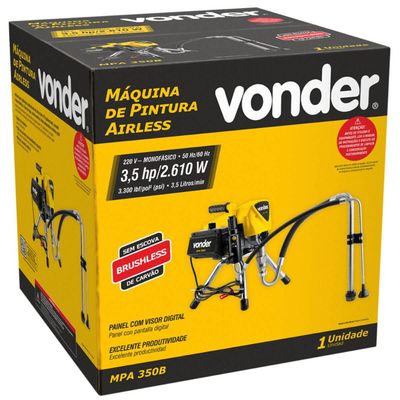 Máquina de Pintura Airless 3,5hp 220V Vonder Profissional MPA 350B com Visor Digital