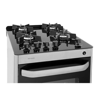 Fogão Max Glass 4 Queimadores Prix Bivolt Fgvmg410prix Bivolt