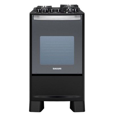 Fogão Master Grill 4 Queimadores Preto Suggar 110V