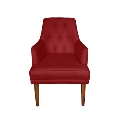 Cadeira Poltrona Decorativa Paris Sala De Jantar Recepção Retro Com Braça Suede Bordo Lar Móveis E Decoração