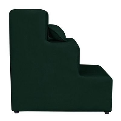 Escadinha Pet 3 Degraus Cachorro E Gato Veludo Verde